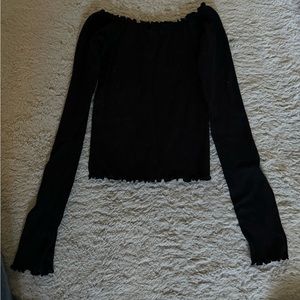 F21 Black Off the Shoulder Top